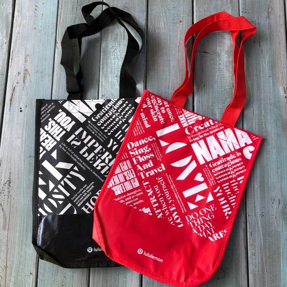 Lululemon Reusable Small Tote Bag Set of Two - Picture 1 of 7